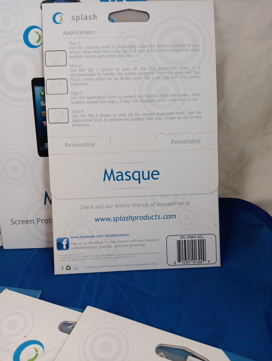 Lot of 9 Splash Masque Screen Protector 2 Pack