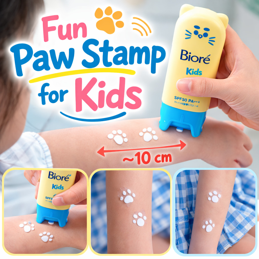 Biore UV Kids Paw Stamp Sunscreen SPF50 PA+++ 70g x2 Japan