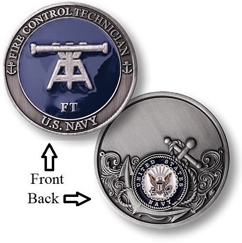 FT = Fire Control Technician ~ Seaman ~ U.S. Navy ~ Challenge Coins