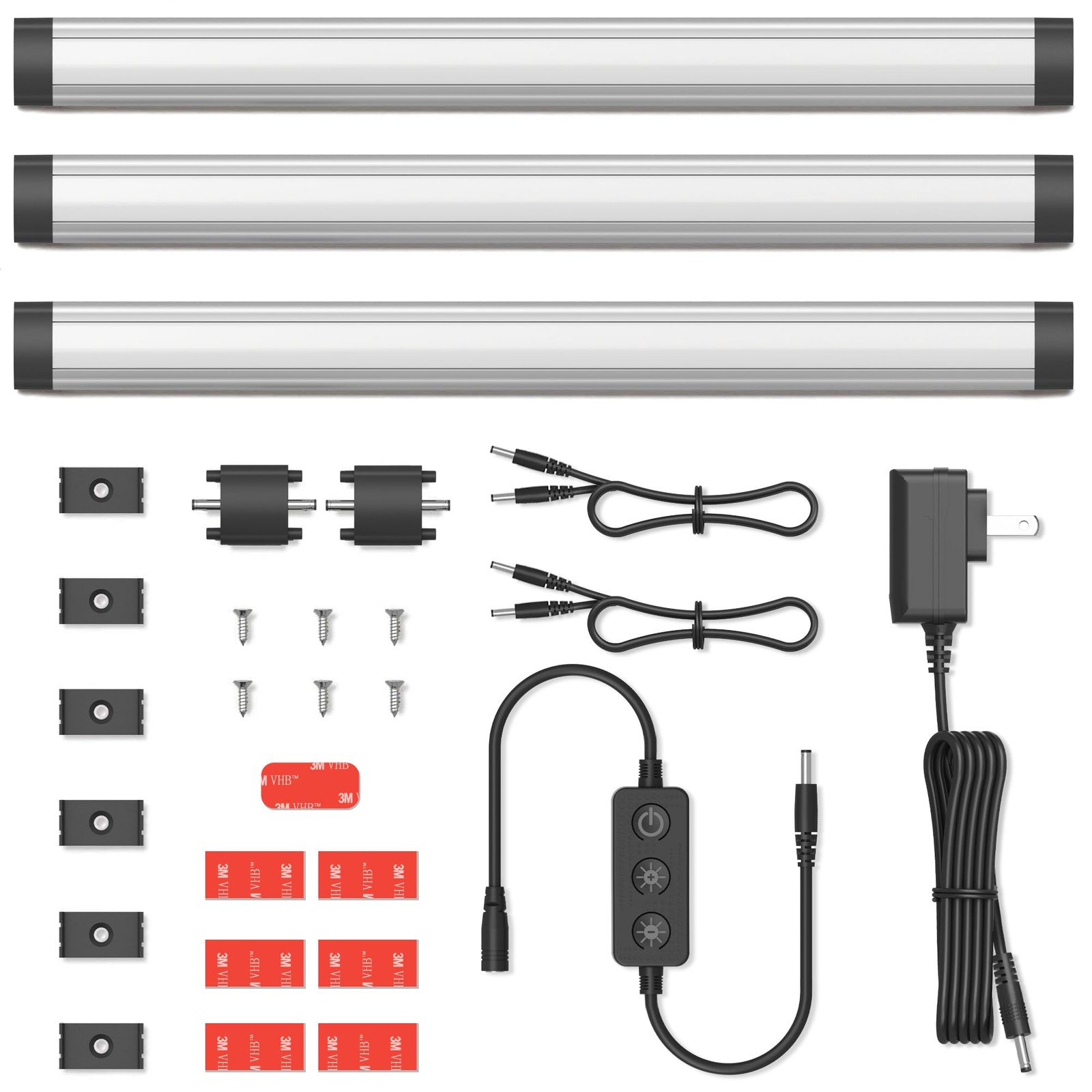 12 Inch Plugin LED Under Counter Lights Kitchen Daylight 5000K 3 Pack