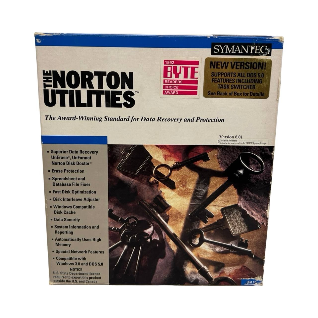 New old Stock The Norton Utilities New Version 6.01 1992 Symantec