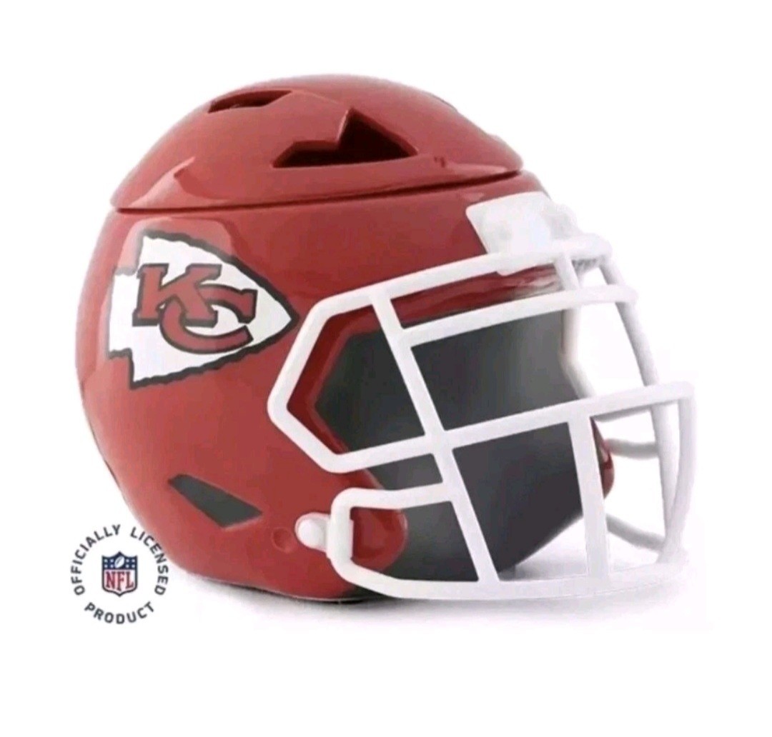 Scentsy NFL HELMET Kansas City Chiefs, Full Size Warmer,  + 1 Wax, NEW IN BOX