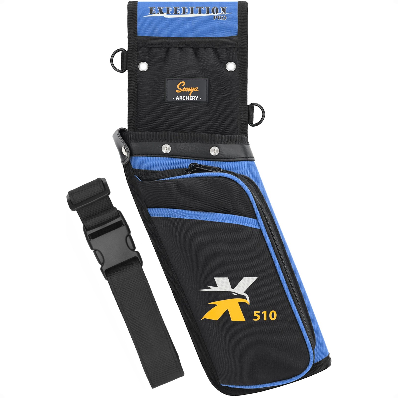 SUNYA X510 Field & Competition Hip Arrow Quiver | 3-Slot Right, Blue