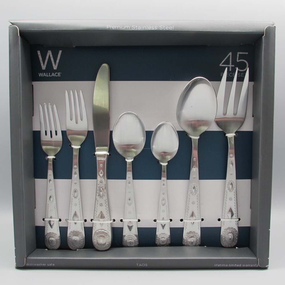 Wallace Taos Stainless Steel 45pc. Flatware Set