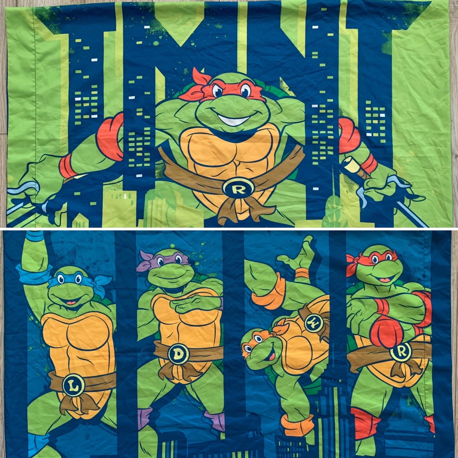 2018 Nickelodeon Teenage Mutant Ninja Turtles Pillowcase Raphael City Reversible