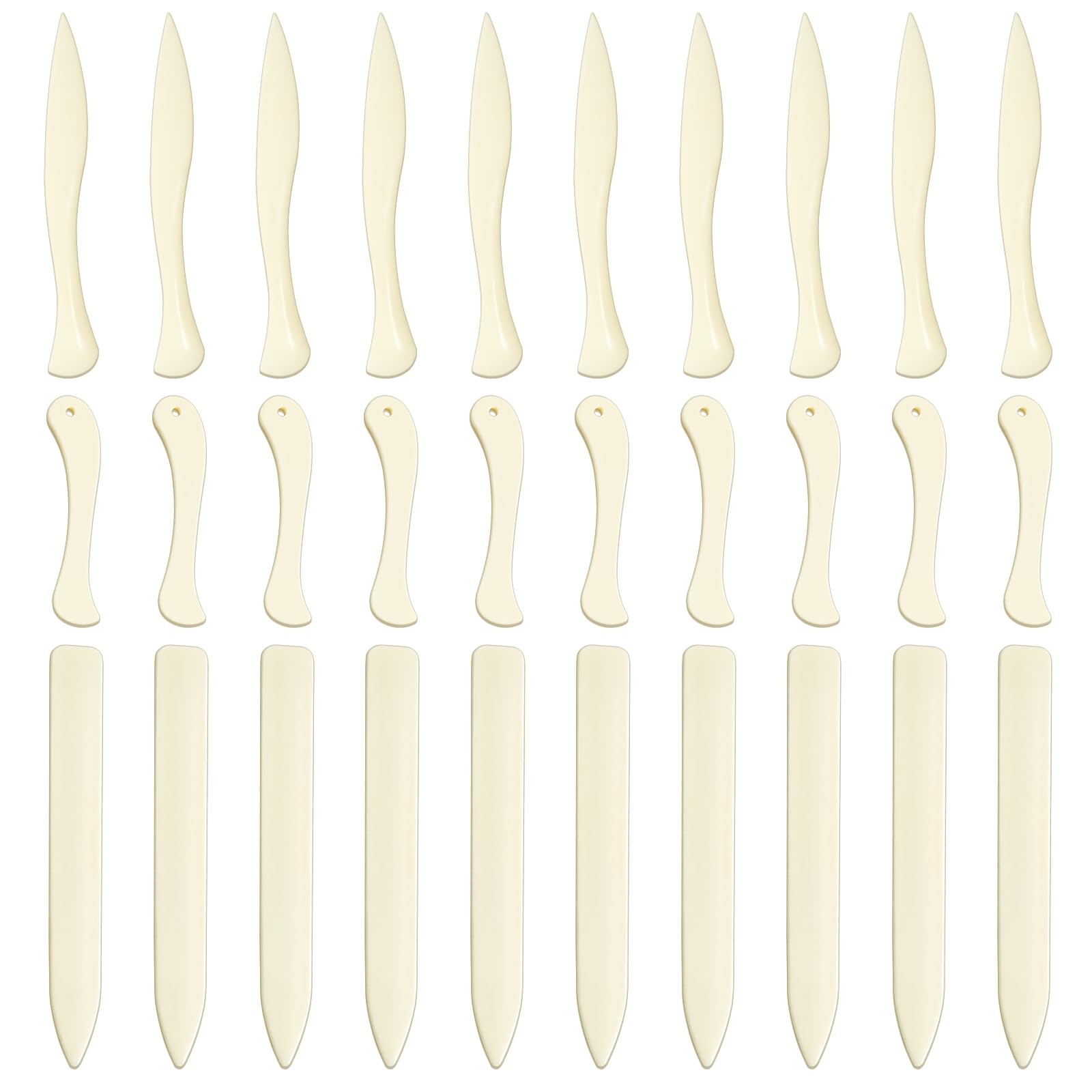 30 Pcs Bone Folders, Plastic Bone Folder Tool, Paper Creaser Scrapbooking Too...