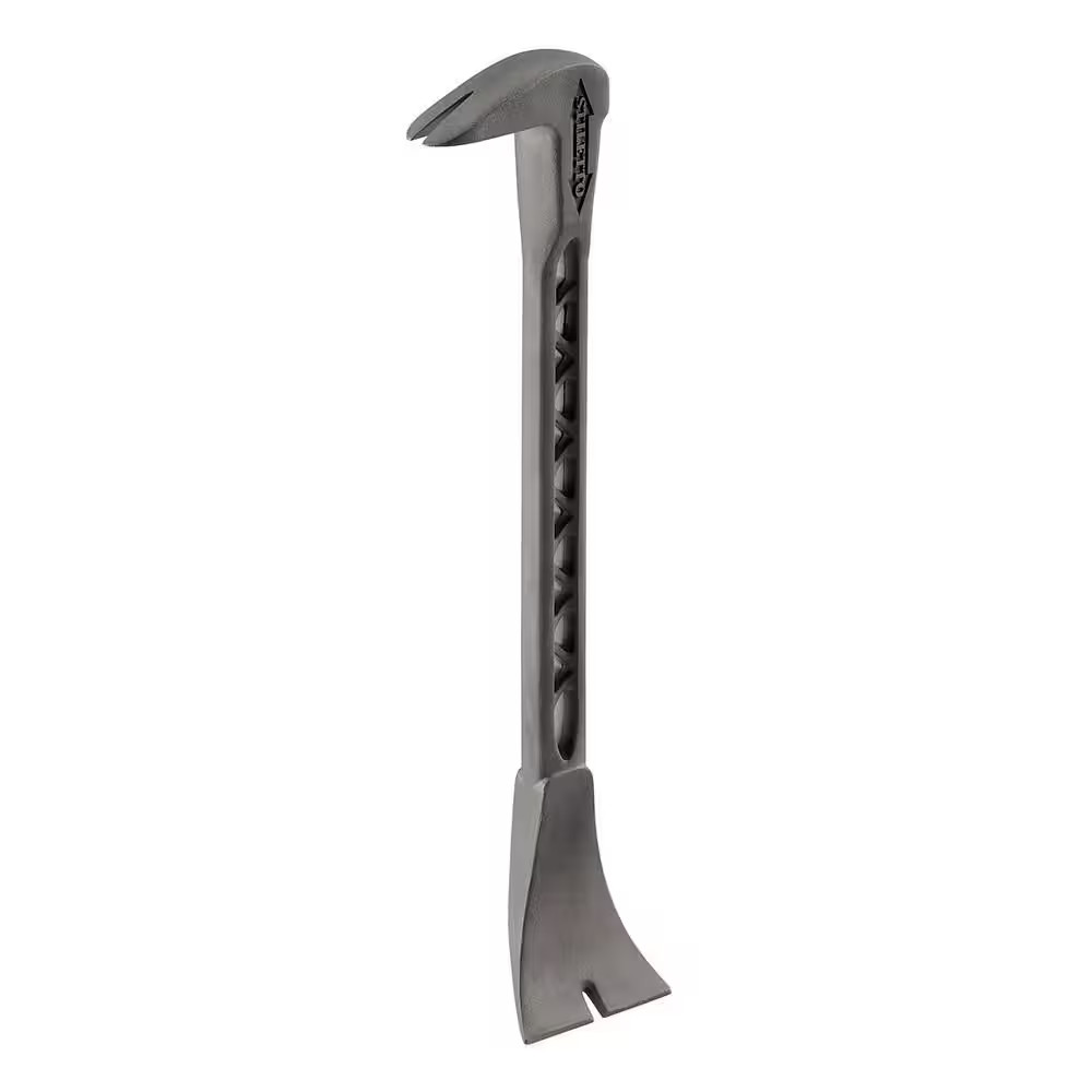Titanium Trim and Nail Puller with 12 In. Titanium Clawbar Nail Puller with Dimp
