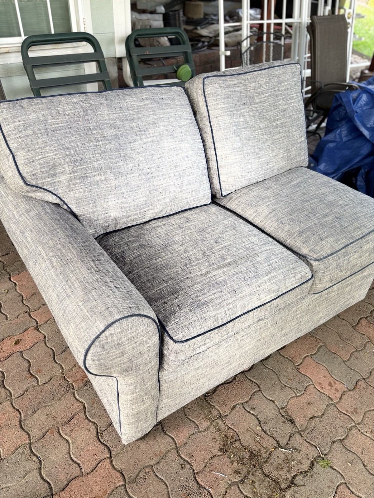 Greyish Blue Loveseat, With Soft Upholstery *OBO*