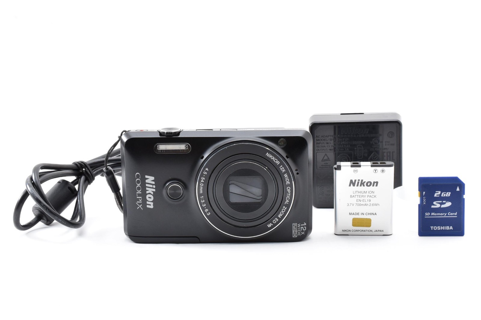 Nikon Coolpix S6900 Black 16MP 12x Opt Zoom Digital Camera Touch Screen [EXC+++]