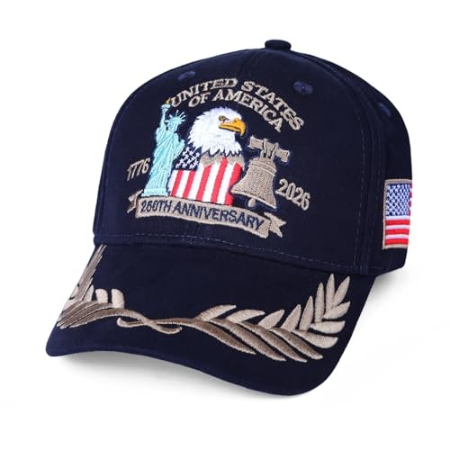 250th Anniversary USA Patriotic Baseball Cap 1776-2026