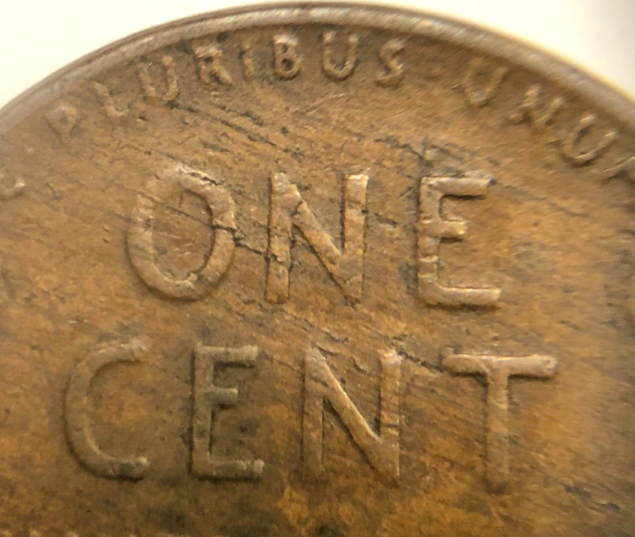 MINT ERROR Laminated Planchet Error 1953 Wheat Cent 1C VF Condition