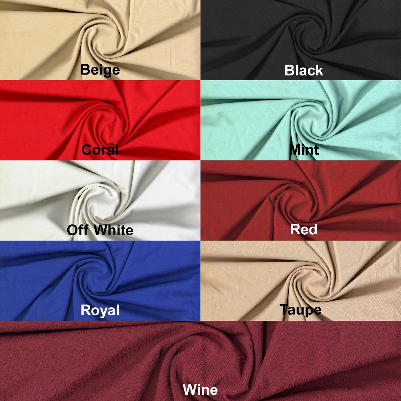 Scuba Techno Twill Groove Knit Fabric - Stretch Twill for Dresses, Crafts
