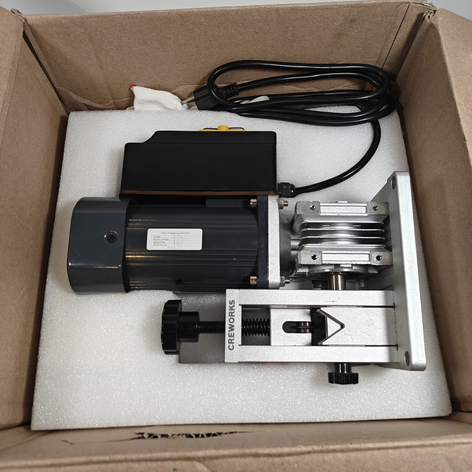 CREWORKS Electric Wire Stripper Machine, 0.06"-0.9" Automatic Wire Stripper