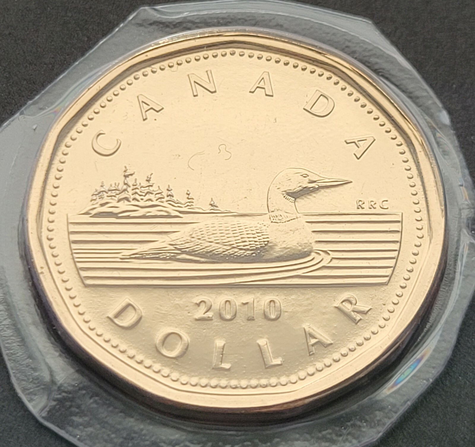 ***  CANADA   LOONIE  2010  LOGO  ***  SEALED  FROM  MINT  SET  ***
