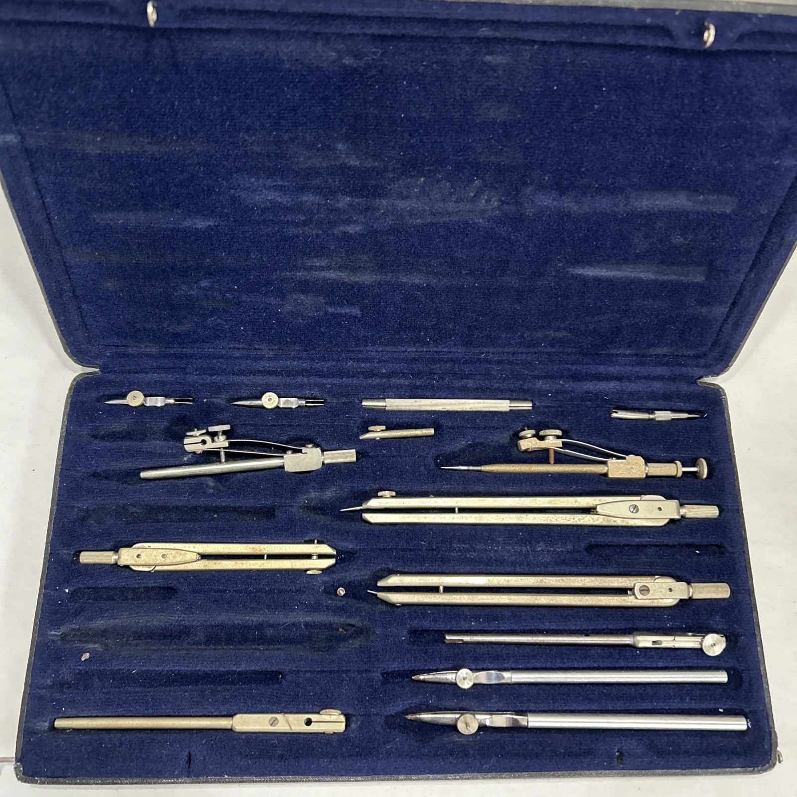 Vintage ALDA Technical Drawing Instruments Set Alten Dambach, German in Case