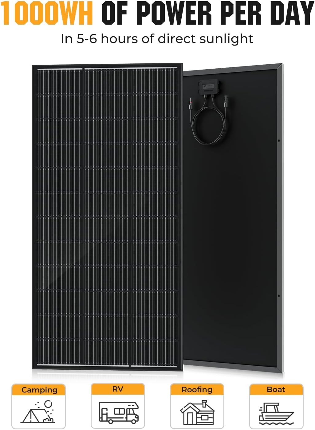 200W N Type Solar Panel 12V Monocrystalline