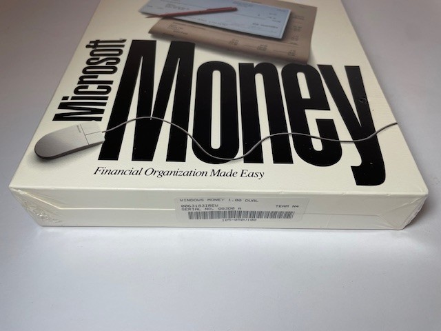 1991 Microsoft Money Sealed Big Box PC Software – Vintage 90s Windows Floppy