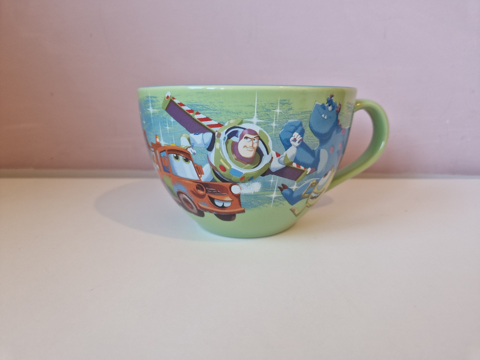 Disney Store 25th Anniversary Pixar Friends Disney Cars & Toy Story Coffee Mug