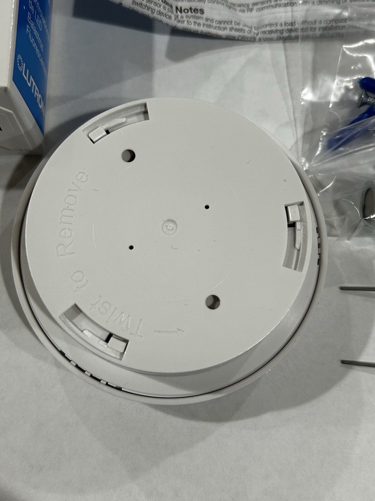 Lutron Radio LRF2-OCR2B-P-WH Powr Savr Wireless Occupancy/Vacancy Ceiling Sensor