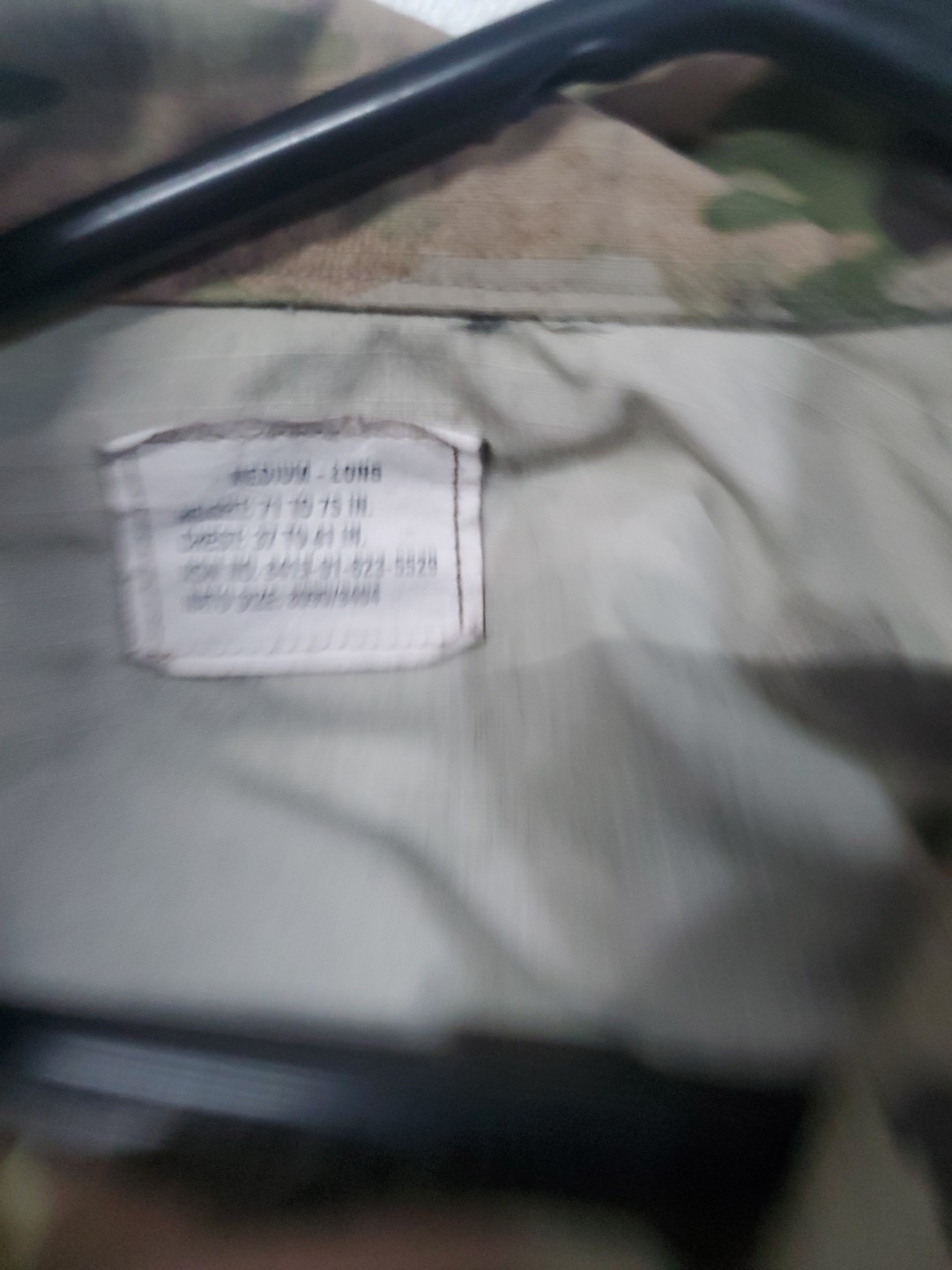 Bin# Medium Long USGI Scorpion W2 OCP Combat Uniform top jacket 50/50