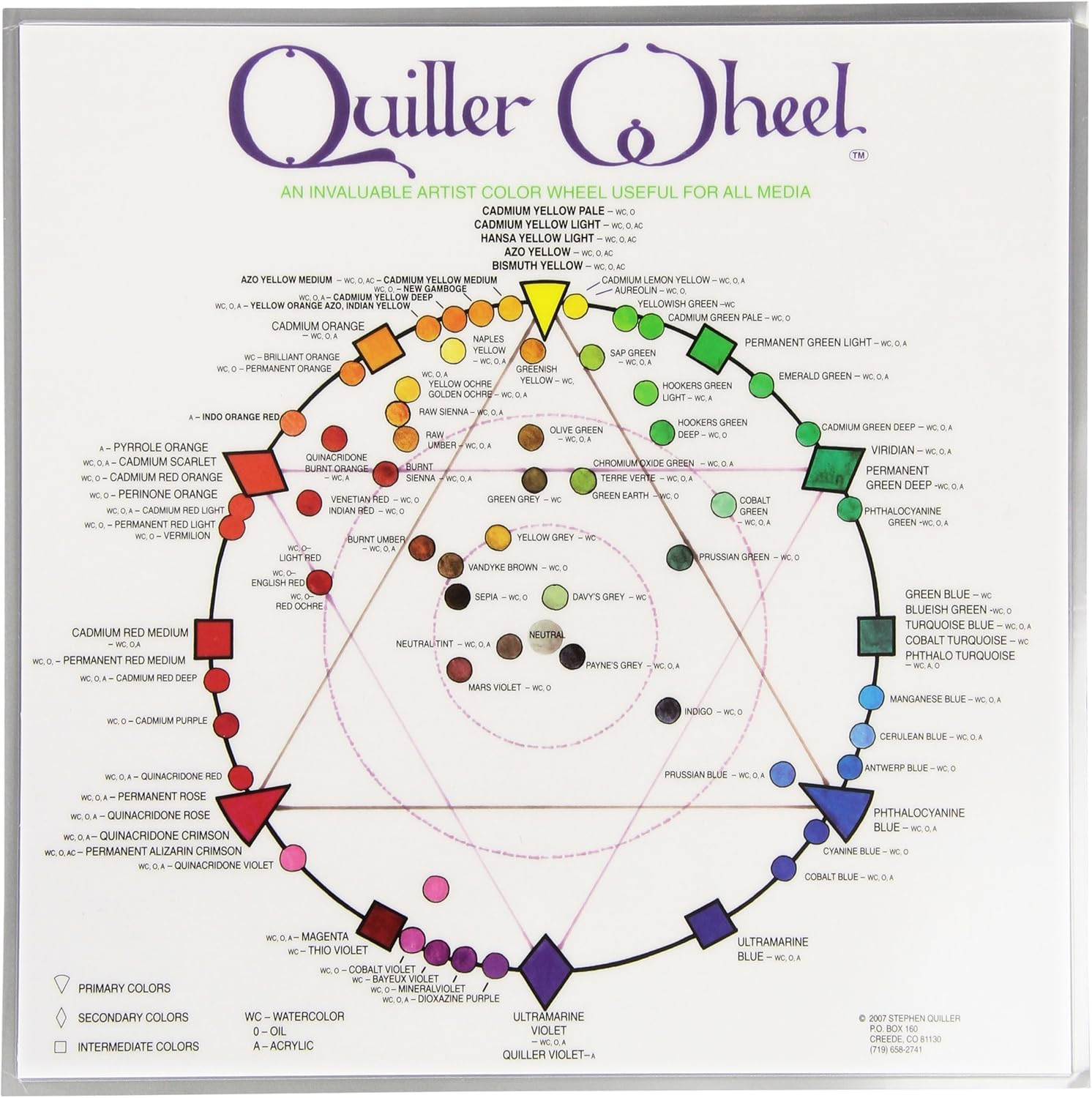 JACK-499987 Quiller Color Wheel for All Media by Stephen Quiller, 8.5 by 8.5-Inc