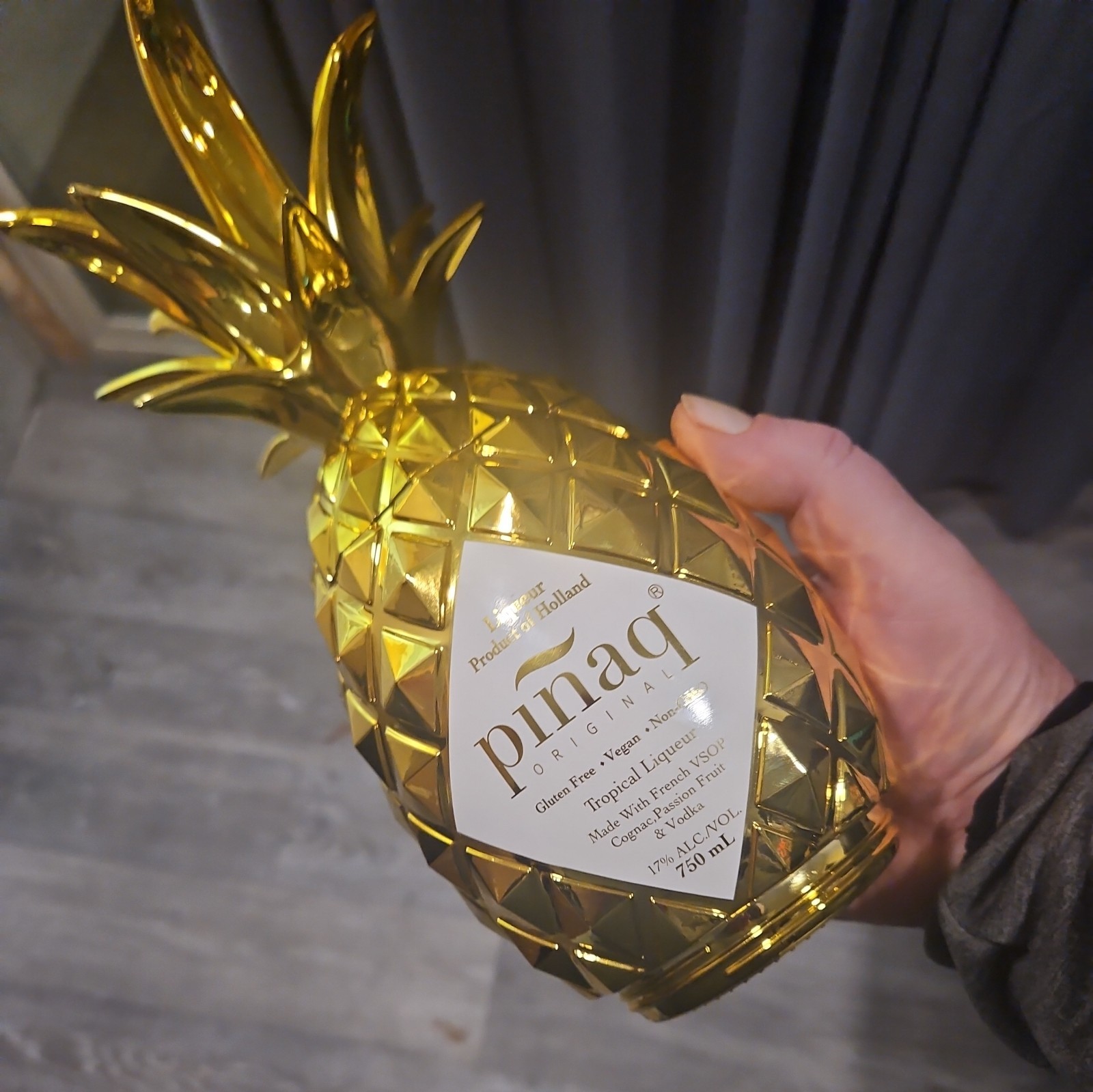 Pinaq Yellow #5 Pineapple Liqueur 750ml Bottle Bar Display - EMPTY
