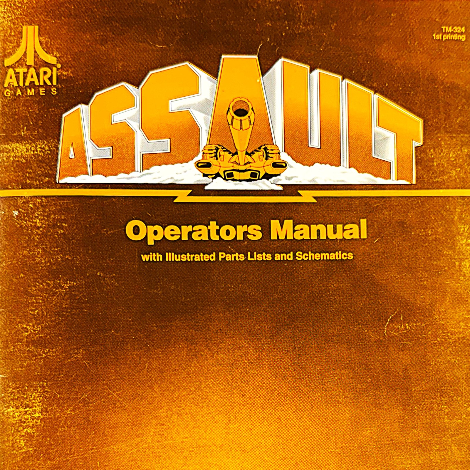Atari Assault Arcade Video Game Manual Schematics Parts ORIGINAL