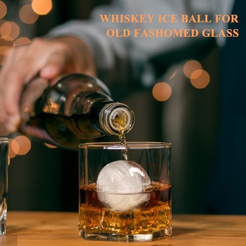 Round Ice Cube Mold,8 PCS x 1.8 in Whiskey Ice Cubes,Circle Ice Cube Tray with
