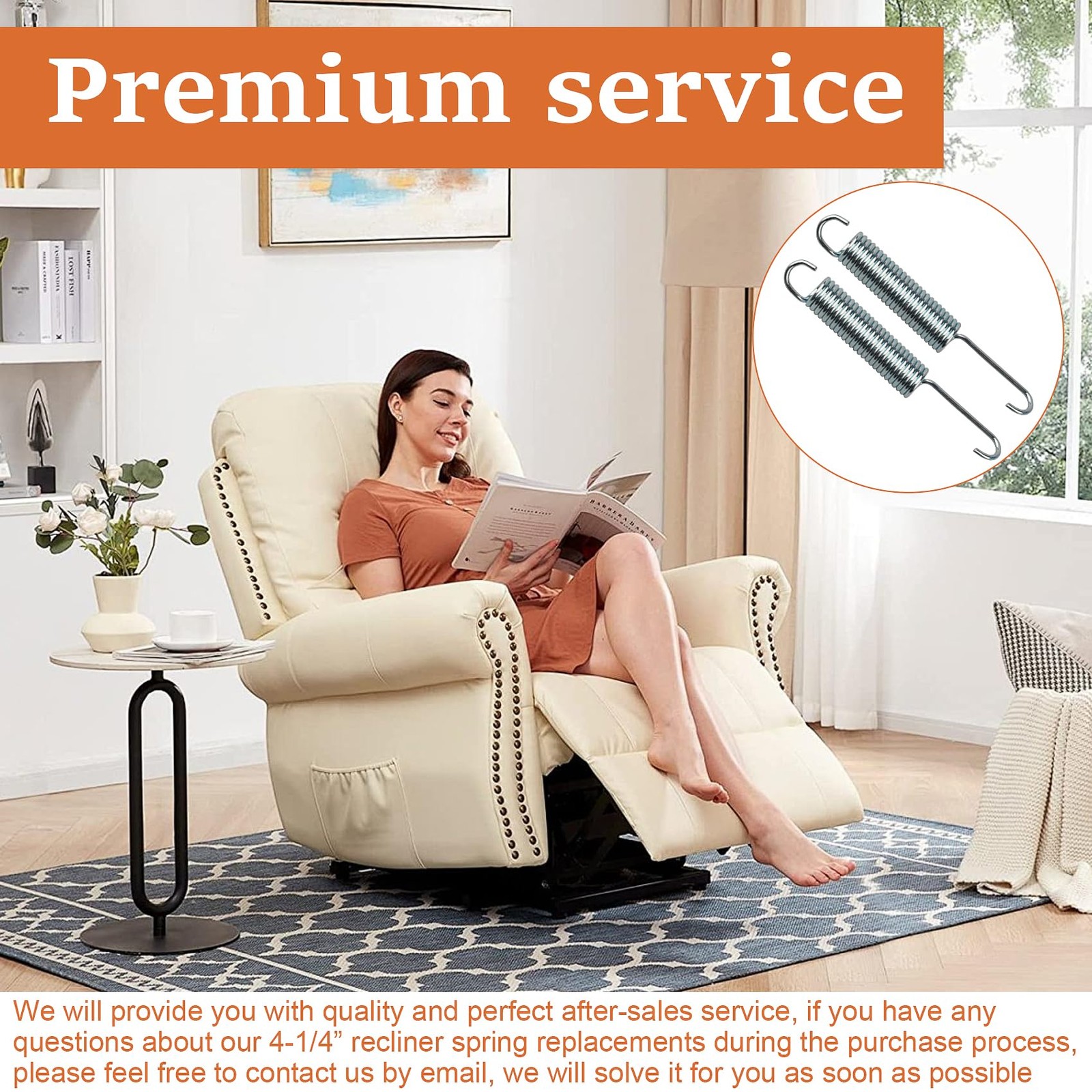 4-1/4” Recliner Spring Part,Recliner Spring Part, Sofa Recliner Part, Compati...