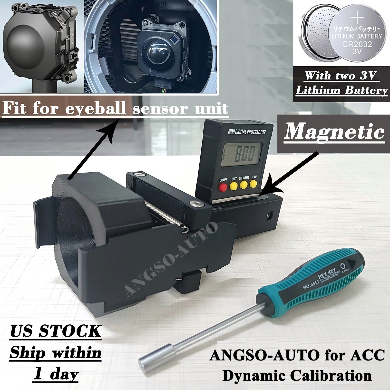 US STOCK ADAS Dynamic Calibration ACC Radar Sensor Radar Angle Leveling Tool