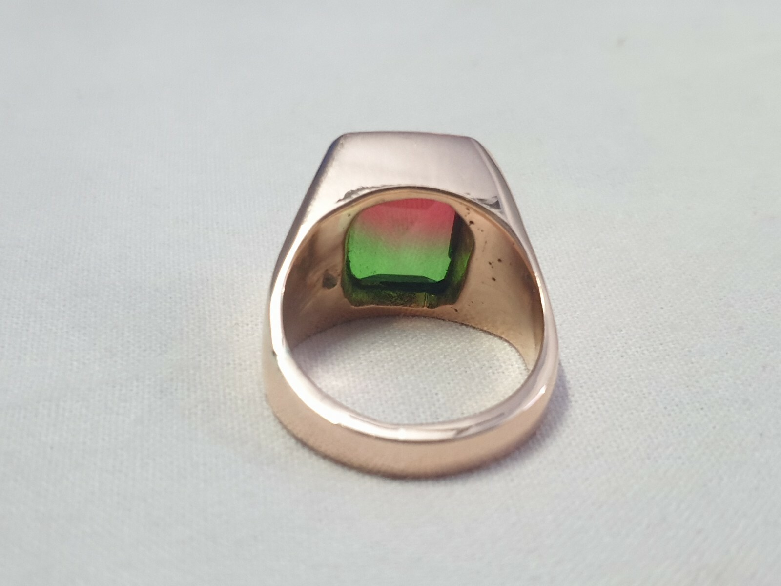 Watermelon Tourmaline Ring 925 Solid Sterling Silver Quartz Gemstone Gold Filled