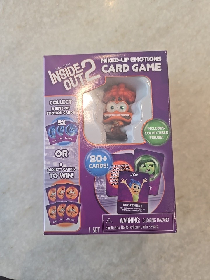 Disney Pixar Inside Out 2 Mixed-Up Emotions Card Game W/ Collectible Figure NEW