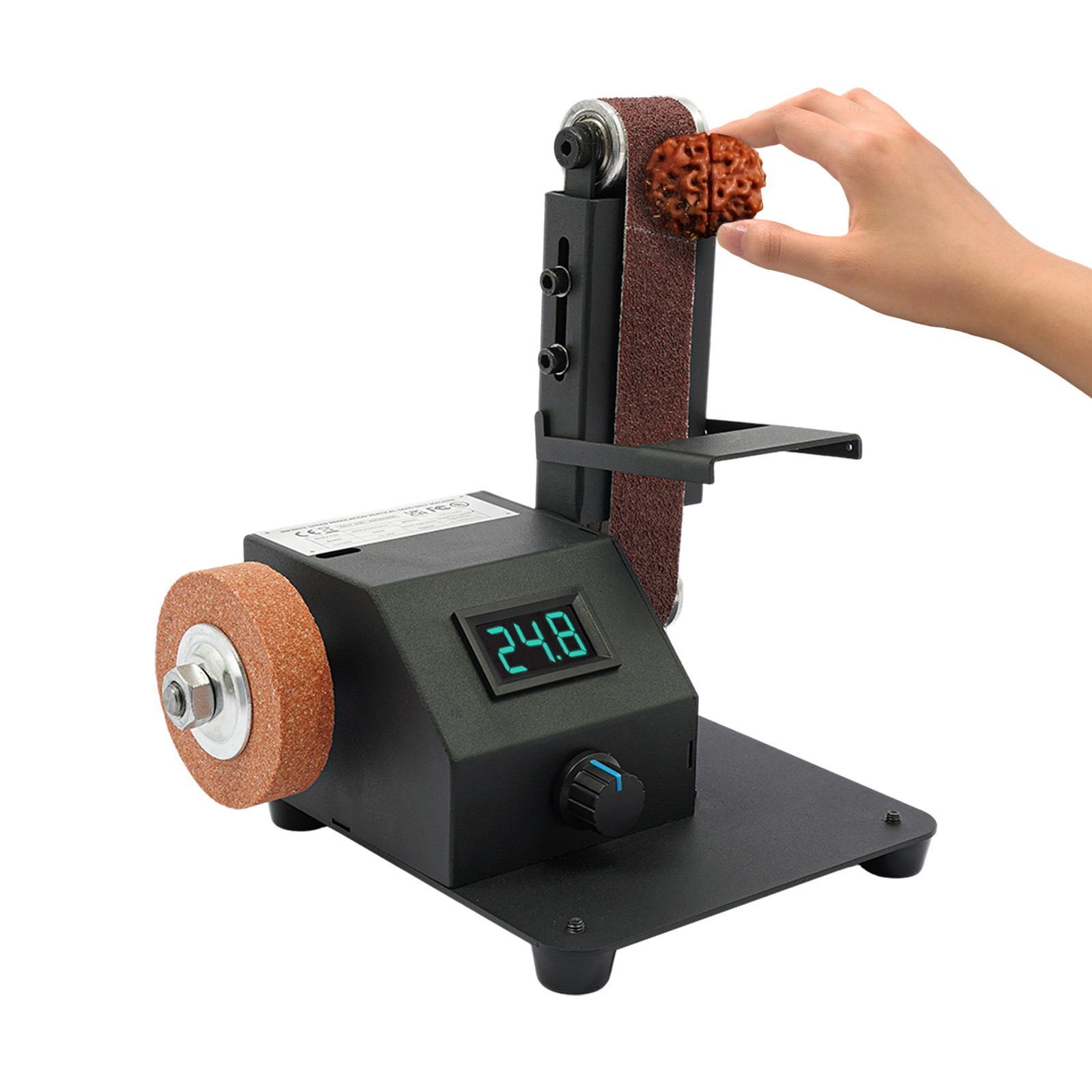 Belt Sander Bench Grinder Knife Sharpener Tool w/10 Belts Table Polishing Sander