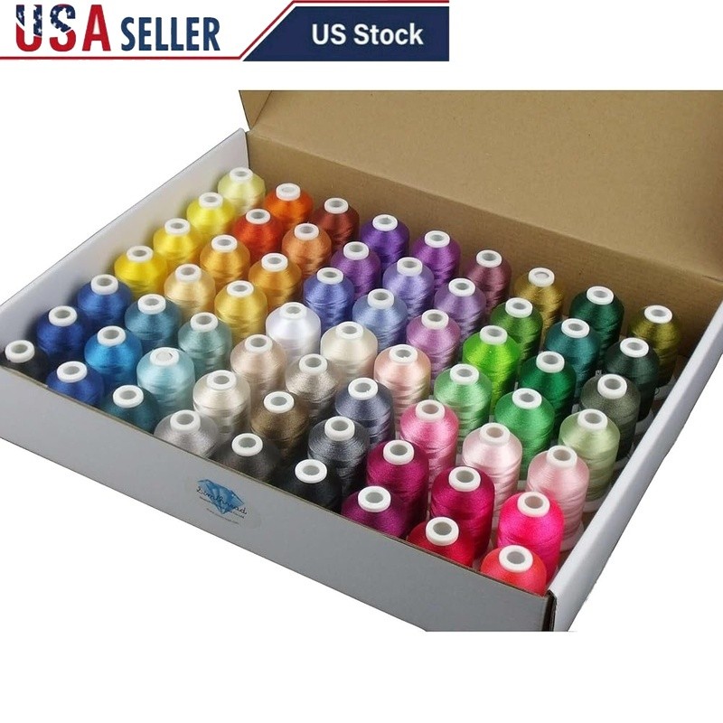 Polyester Embroidery Thread Kit 550Yards 40Weight Breakage Resistant Color Fast
