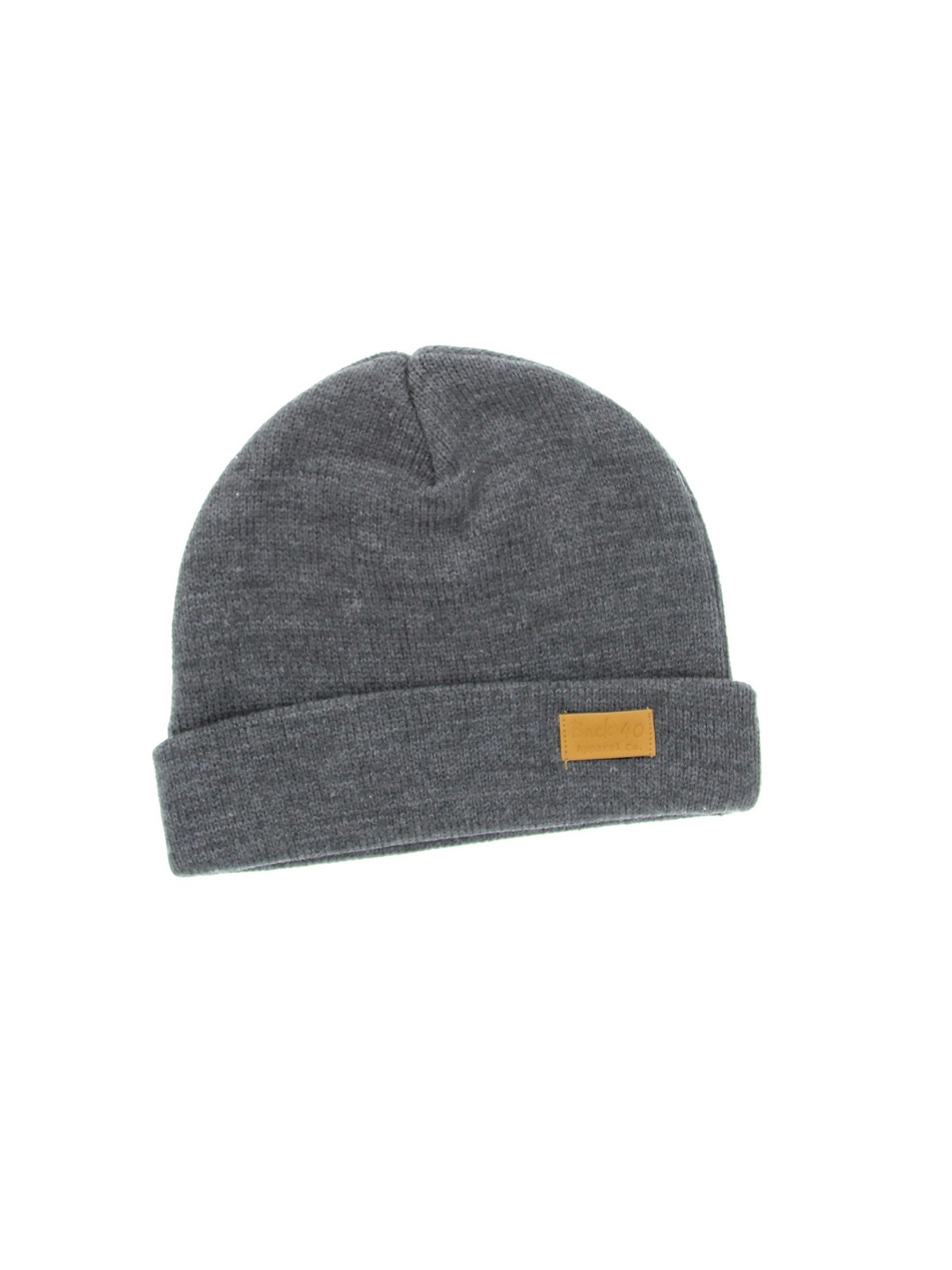 Four Seam Cuffed Beanie Unisex Dark Grey Thick & Warm Knit Winter Hat by Back 40