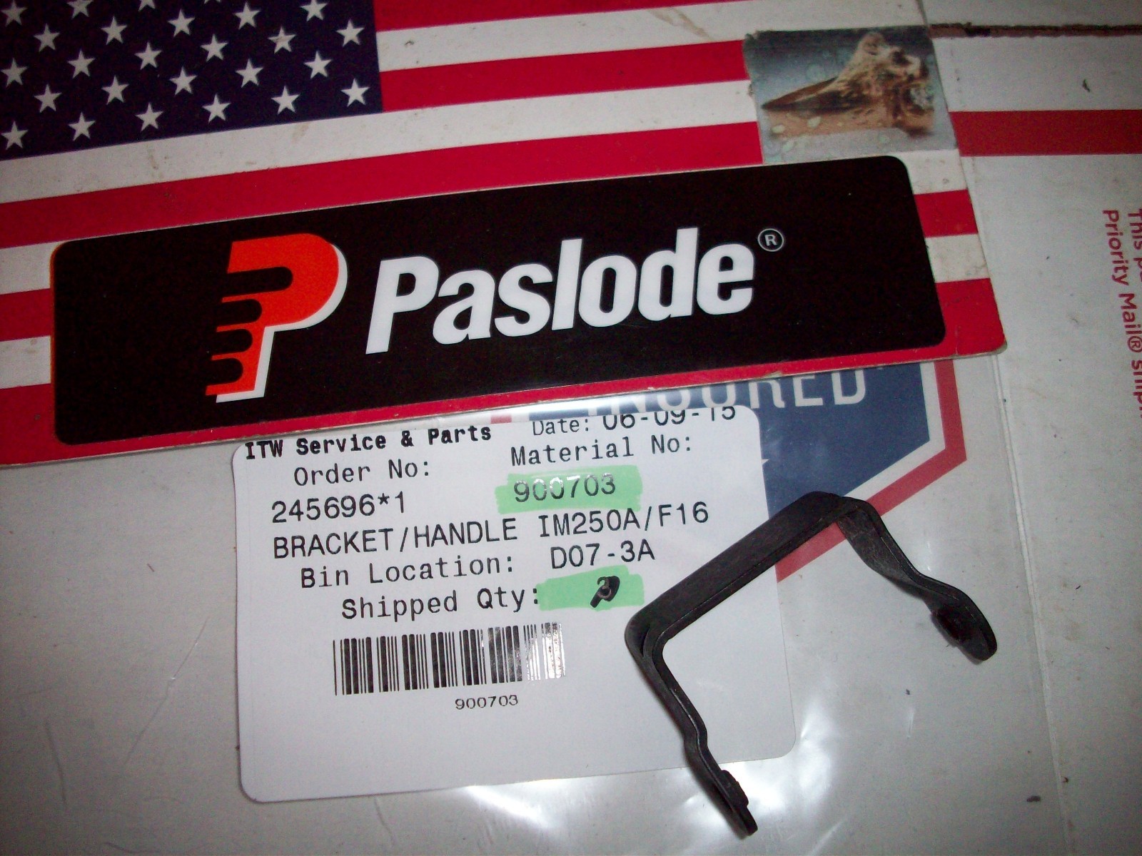 "Genuine" Paslode Part # 900703  BRACKET/HANDLE IM250A/F16