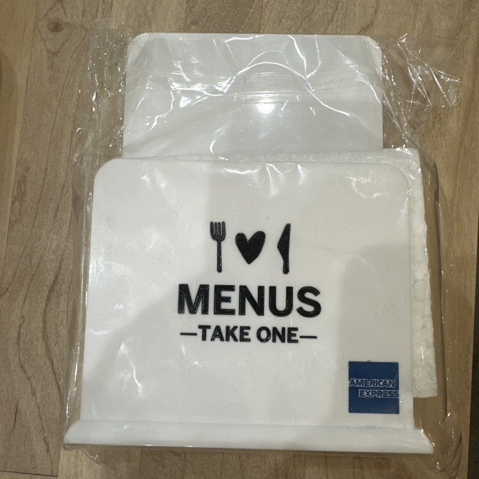 "AMEX" American Express "To Go" Menu Holder- For Restaurant, Bars- Brand New!