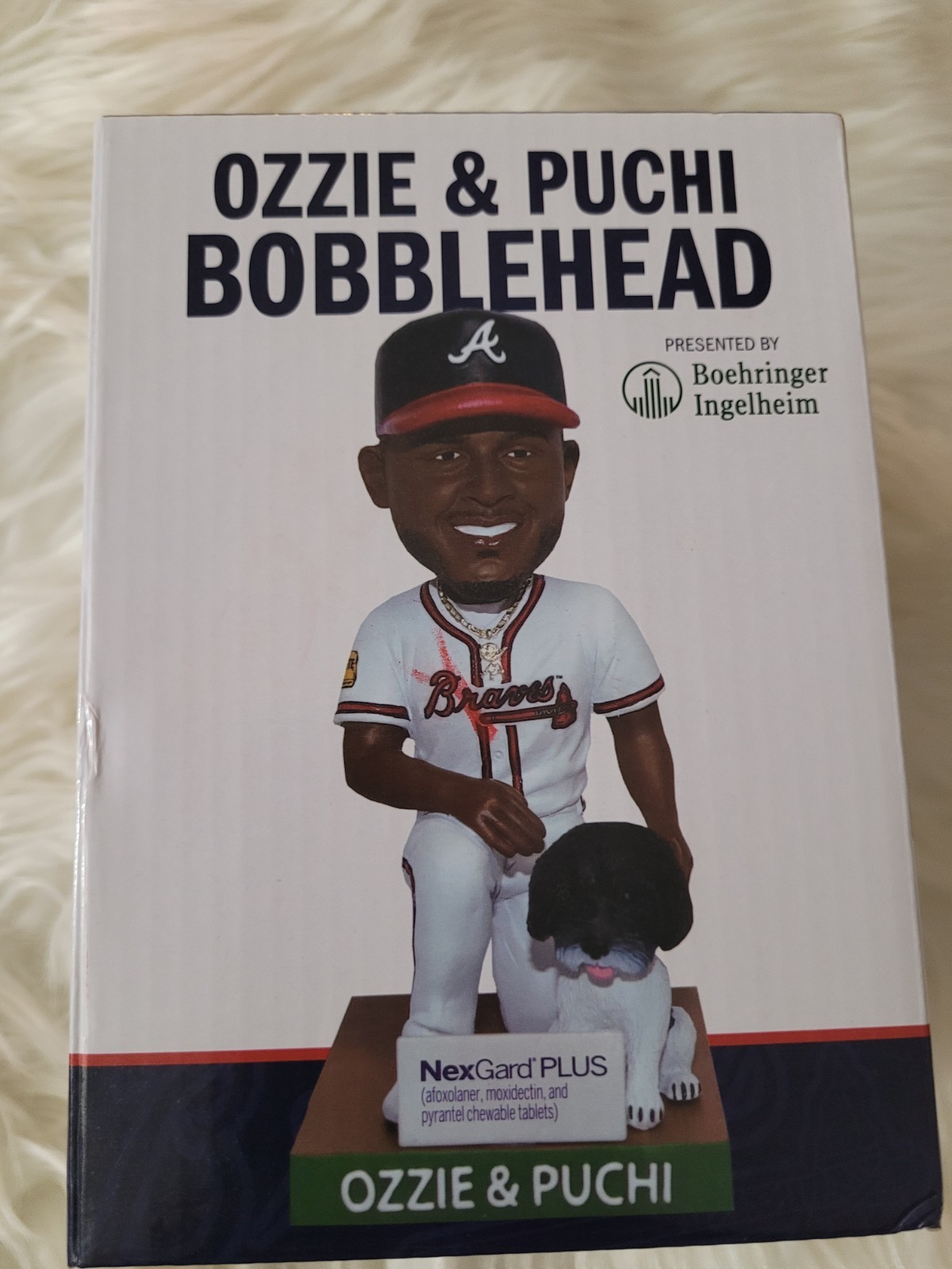 Ozzie Albies Puchi Dog Pet Bobblehead Atlanta Braves SGA 2024 New.