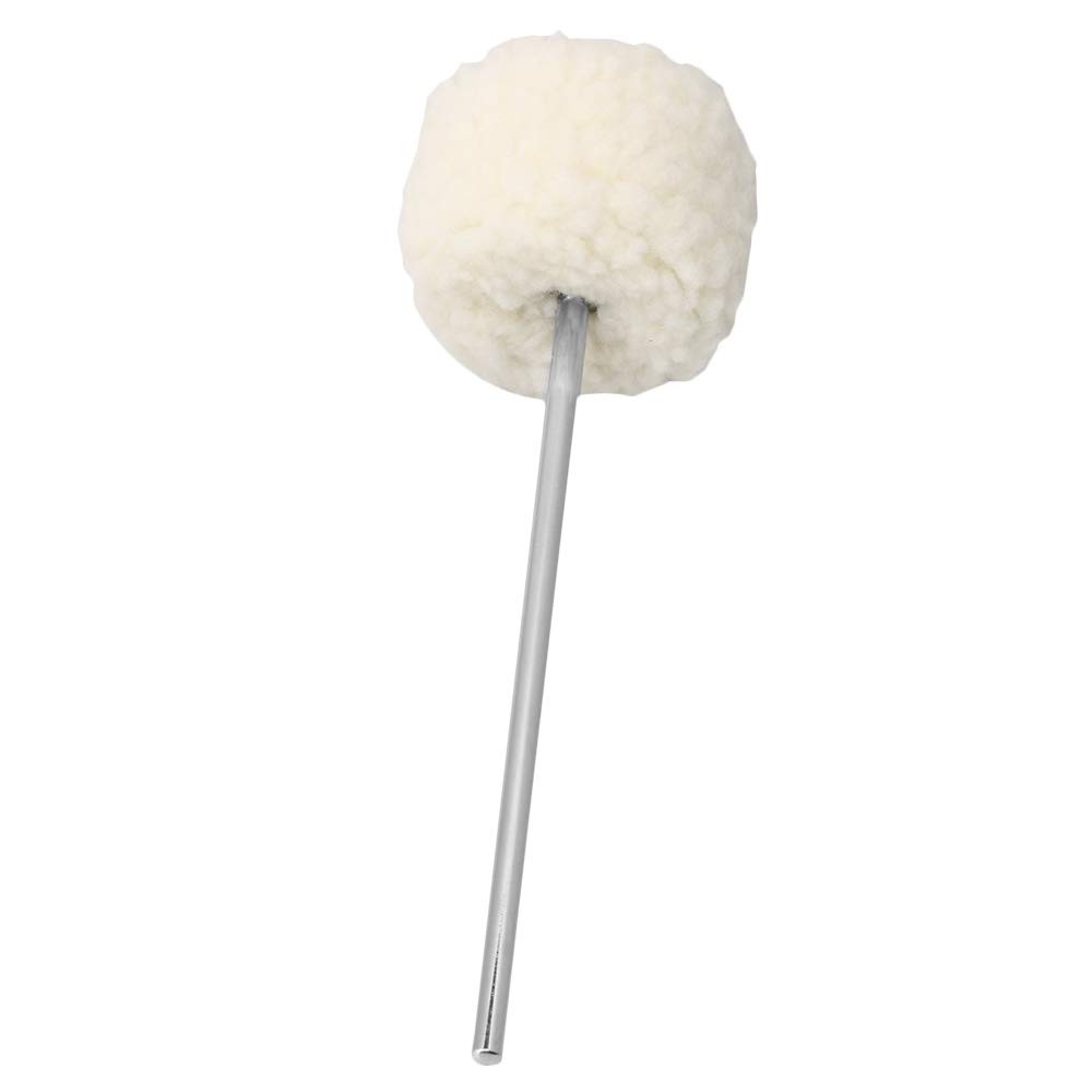 19.4x0.6cm Stainless Steel Shaft Bass Kick Drum Beater Felt Pedal Beater Head