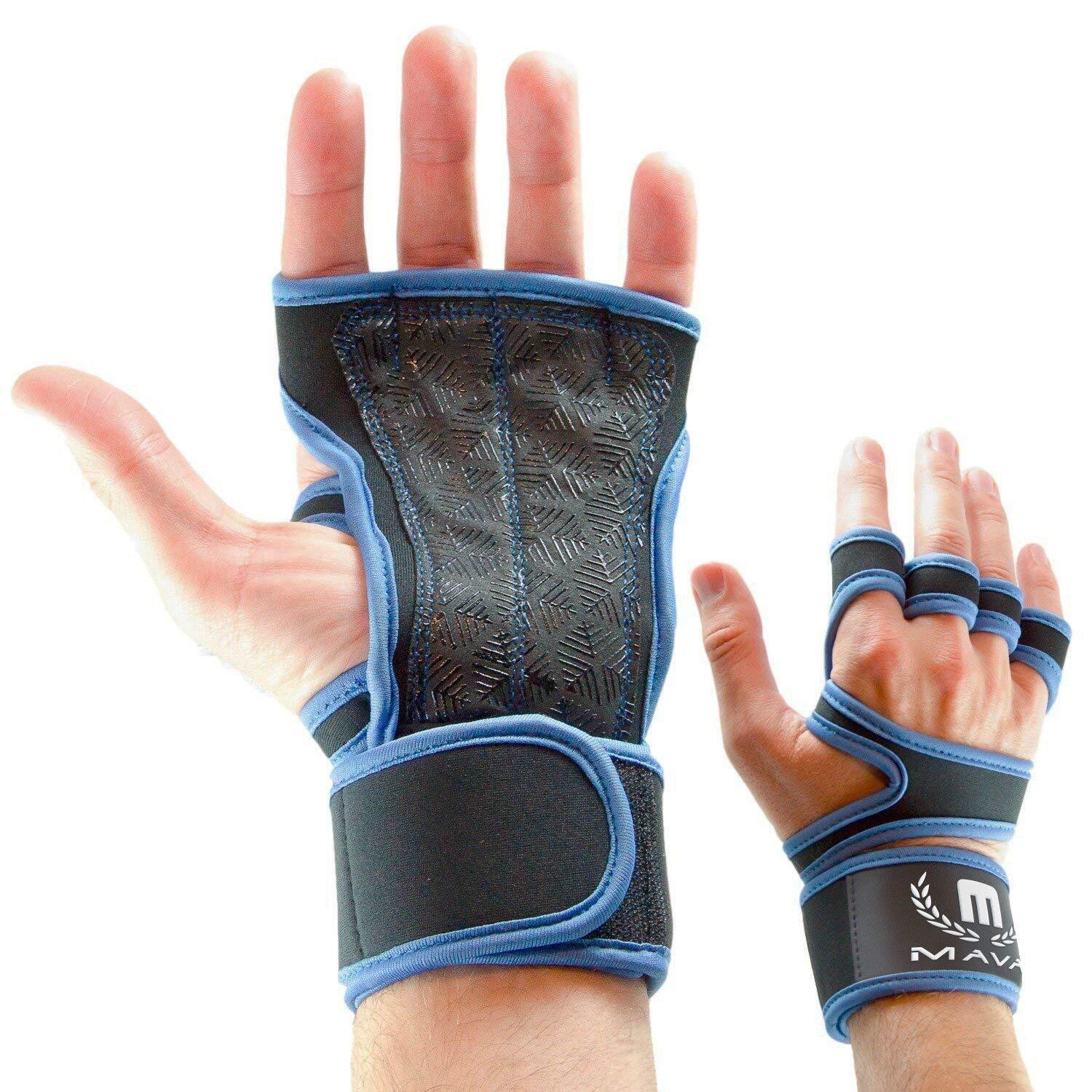 Mava Sports Cross Training Gloves with Wrist Support for Fitness, WOD, SZ M