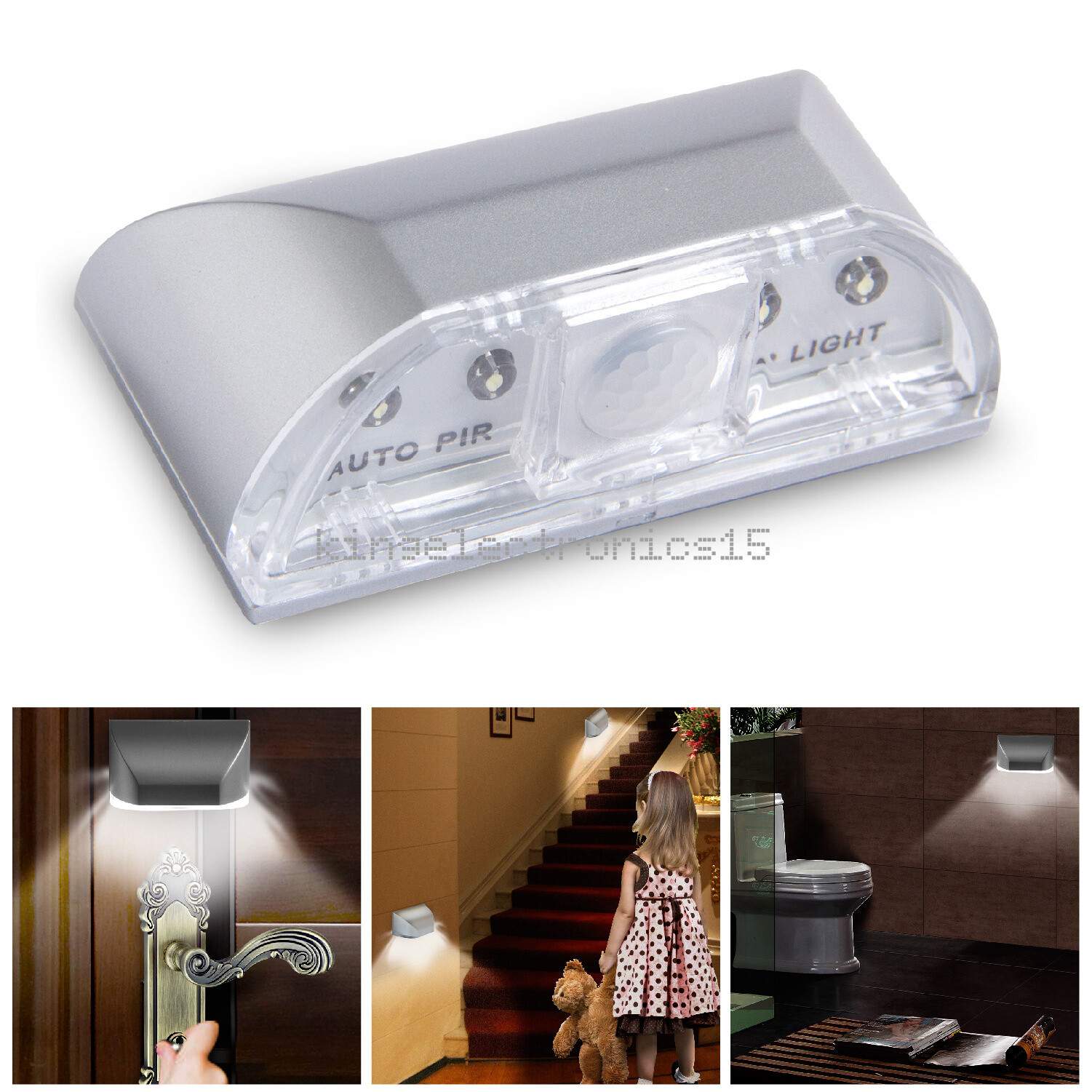 Sensor Light Auto PIR Infrared Wireless Keyhole Motion Detection Bright NEW