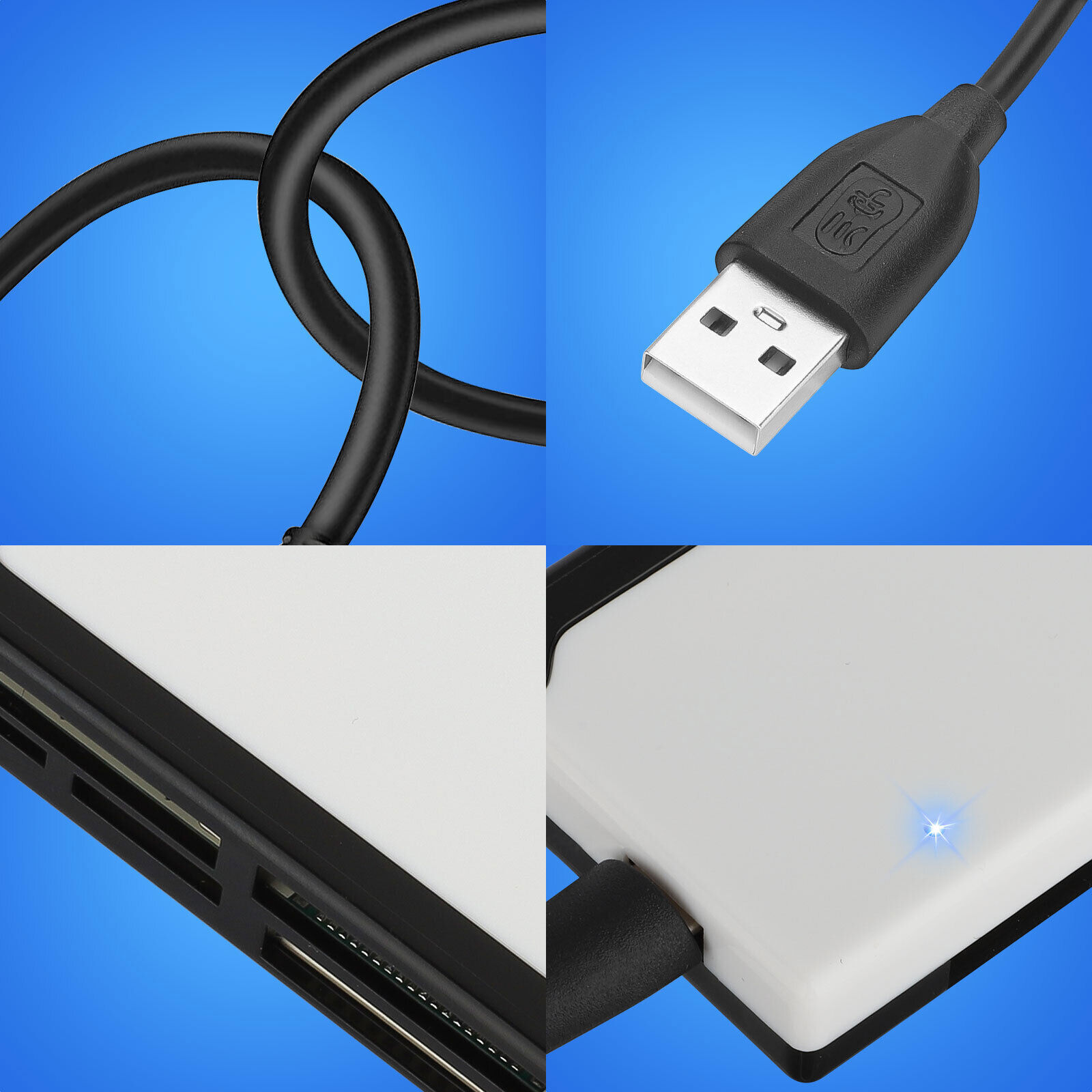 Card Reader USB 2.0 Type C Micro SD TF CF Smart Memory Adapter Laptop Computer