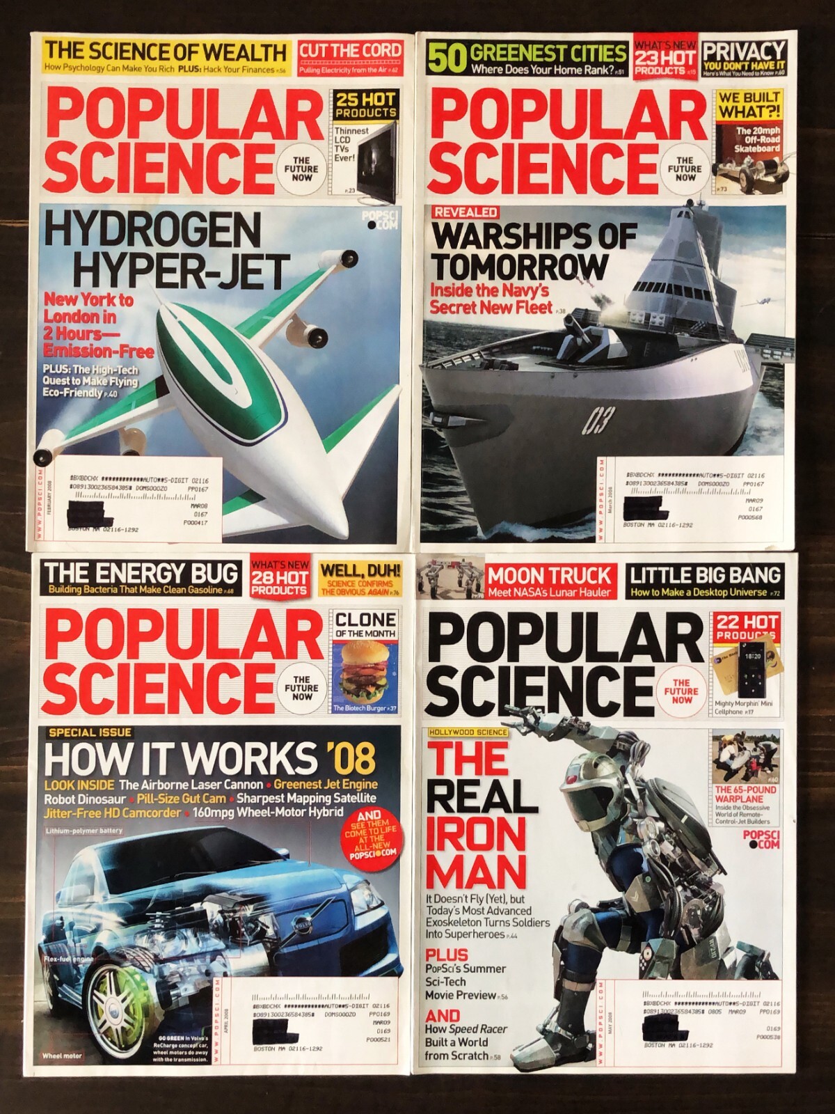 2008 Popular Science, Lot Of 10