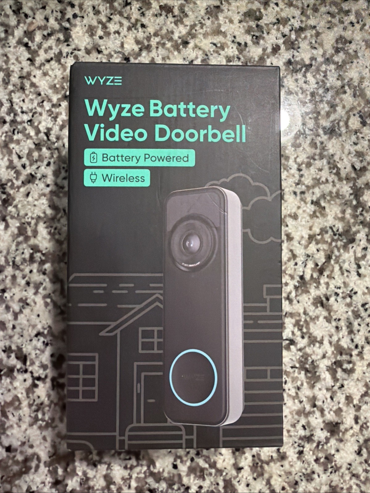 Wyze Battery Video Doorbell Wireless Camera Color Night Vision, 2 Way Audio, New