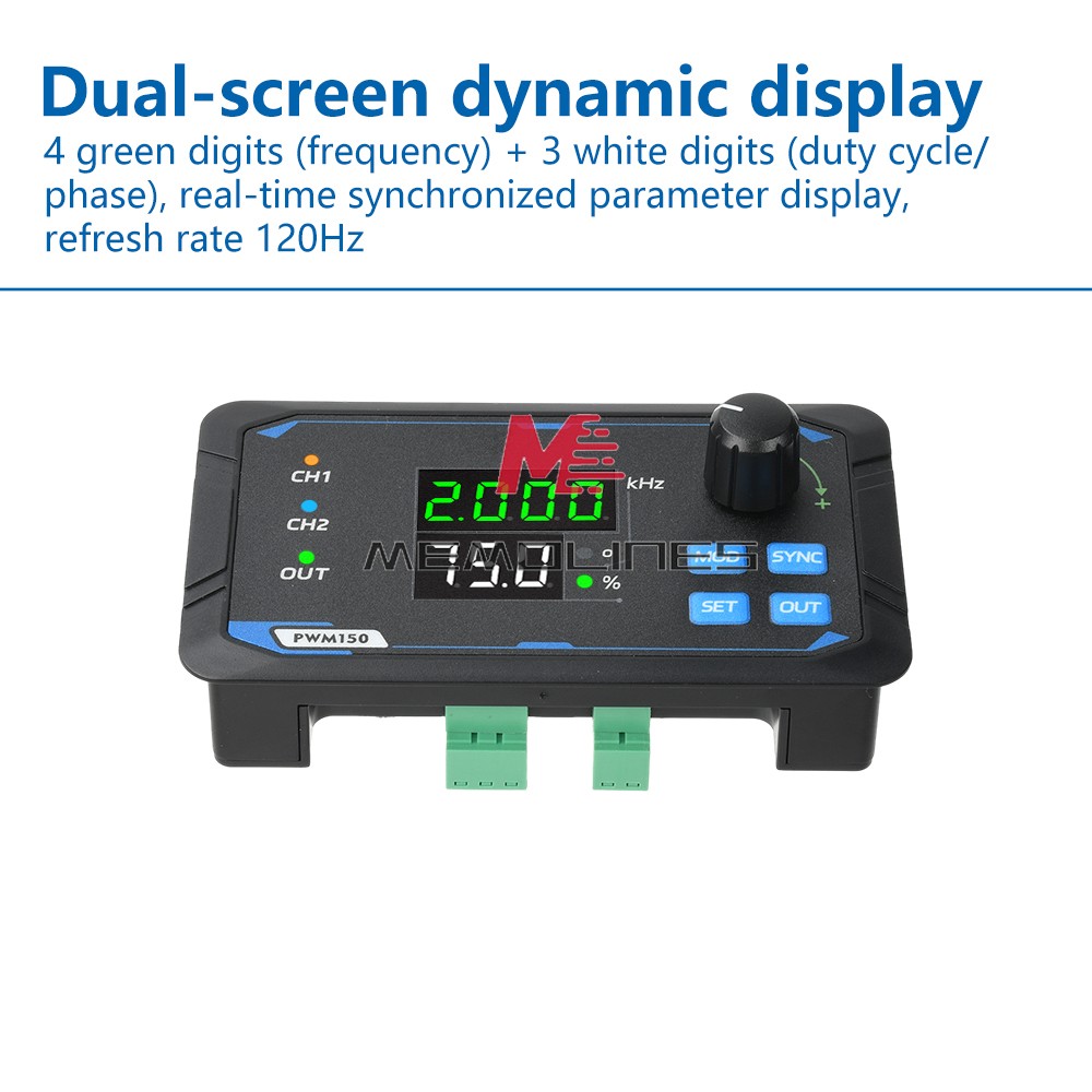 1Hz-150kHz PWM Pulse Frequency Duty Cycle Adjustable Module Signal Generator