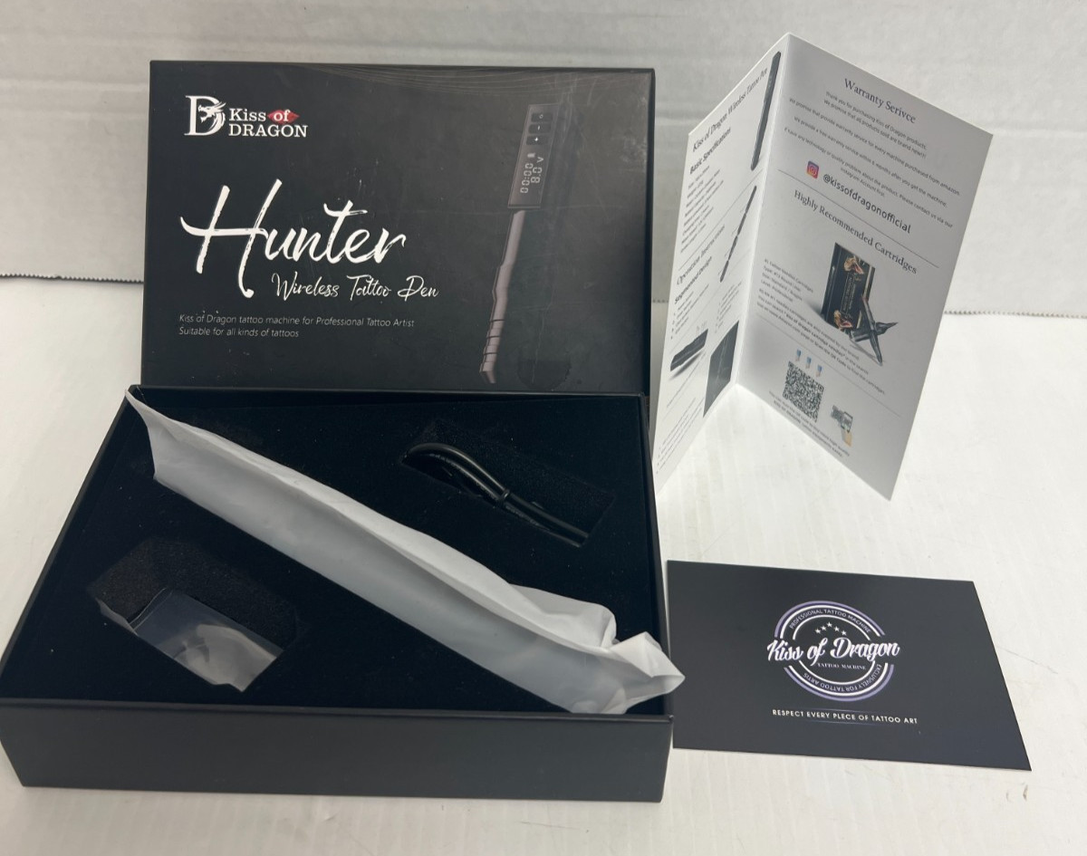 KISS OF DRAGON Hunter Wireless Tattoo Pen 2400mAh 3.5mm Stroke LCD Display