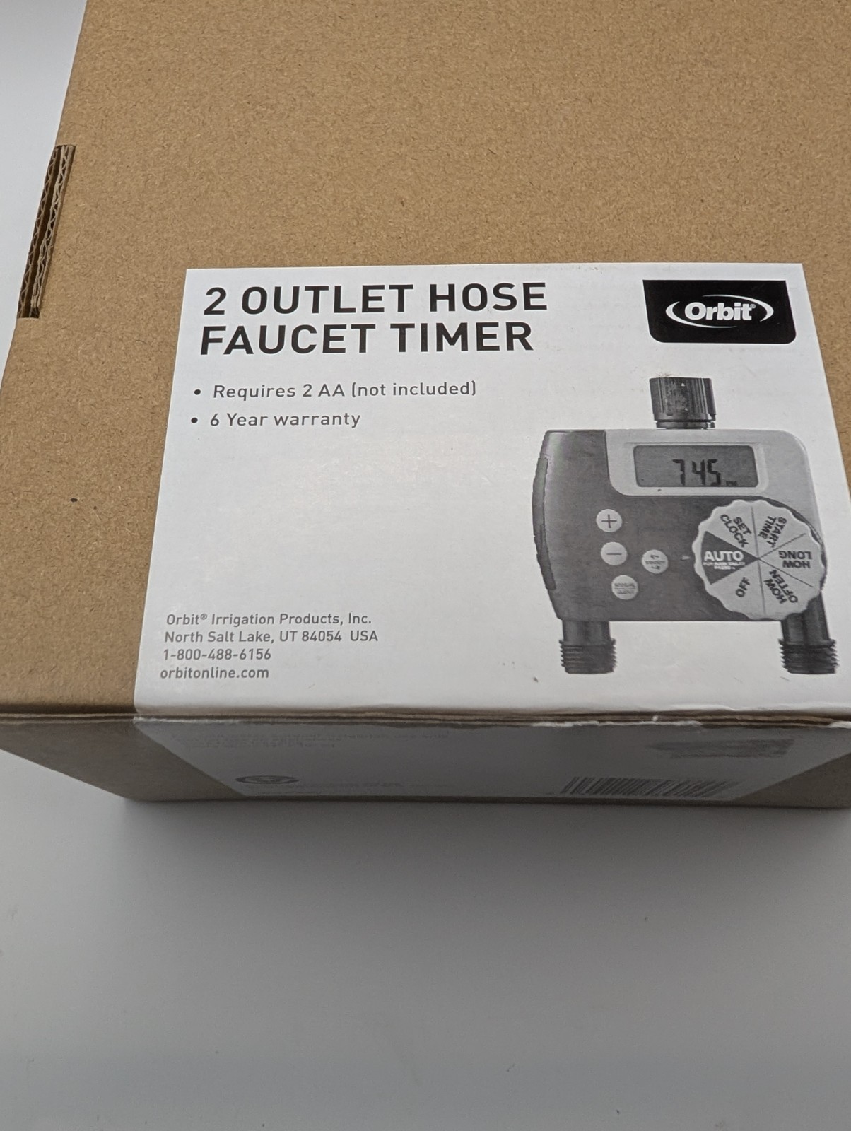 Orbit 2 Outlet Hose Faucet Timer Model 62062N OPEN BOX