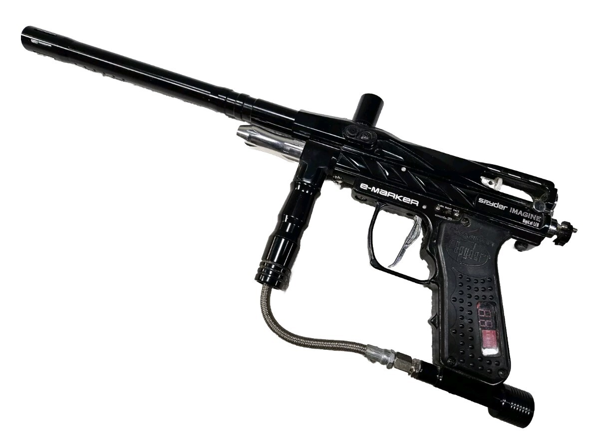 Spyder Imagine E Grip LED Electronic Paintball Gun Barrel Semi Full 3 Rd Burst
