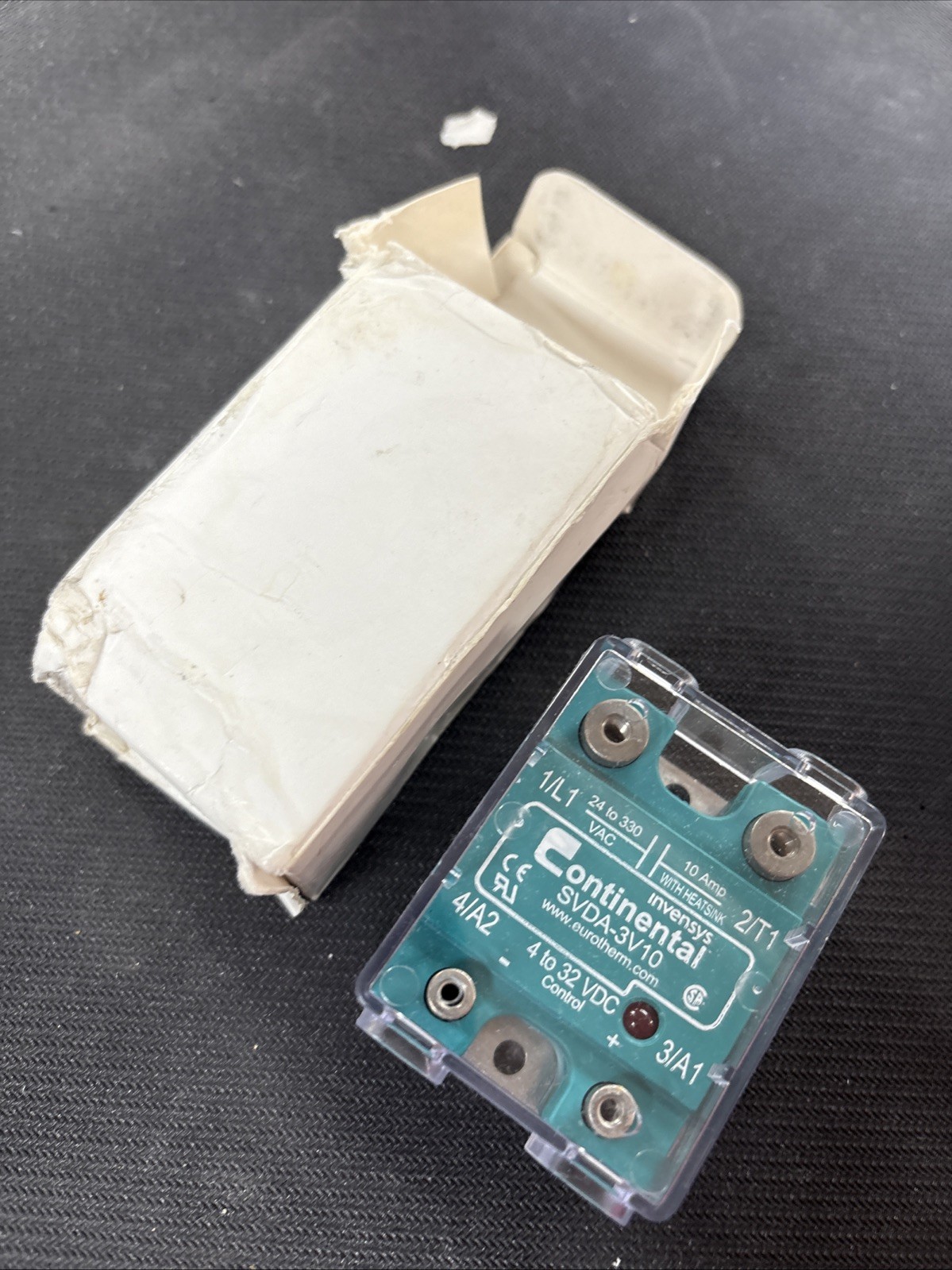 Eurotherm/Continental SVDA-3V10 10Amp 24-330 VAC Solid State Relay.