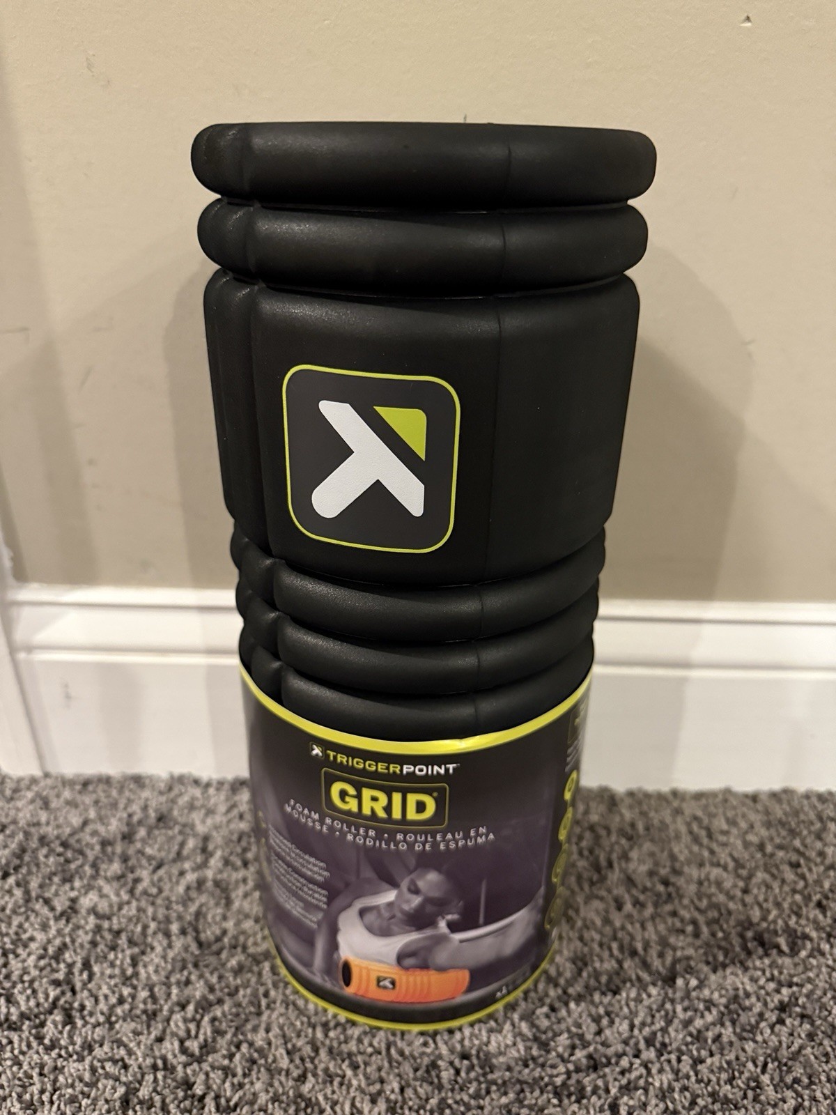 TriggerPoint GRID Foam Roller Black High Density Muscle Recovery NEW